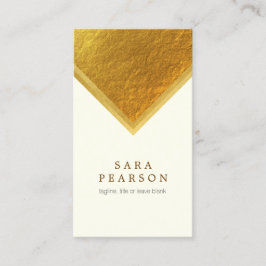 Life Coach Personal Services Gold Edge Elegante Visitenkarte