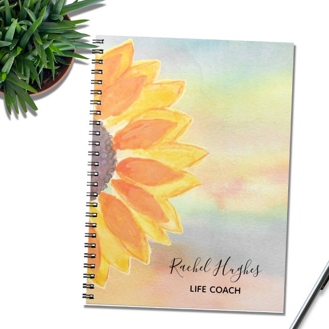 Life Coach Sonnenblume farbiges Notebook Notizblock (Von Creator hochgeladen)