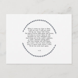 Life Cycle Postcard Postkarte