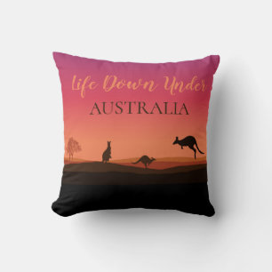 Life Down Under Kangaroo Australien Keuchkissen Kissen