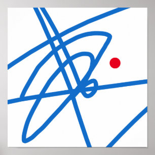 Life Focus Abstrakt Art Red Dot Poster