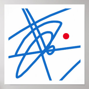 Life Focus Abstrakt Art Red Dot Poster