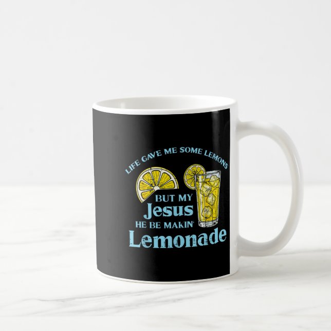 Life Gave Lemon Jesus Made Lemonade Christian Men  Kaffeetasse (Rechts)