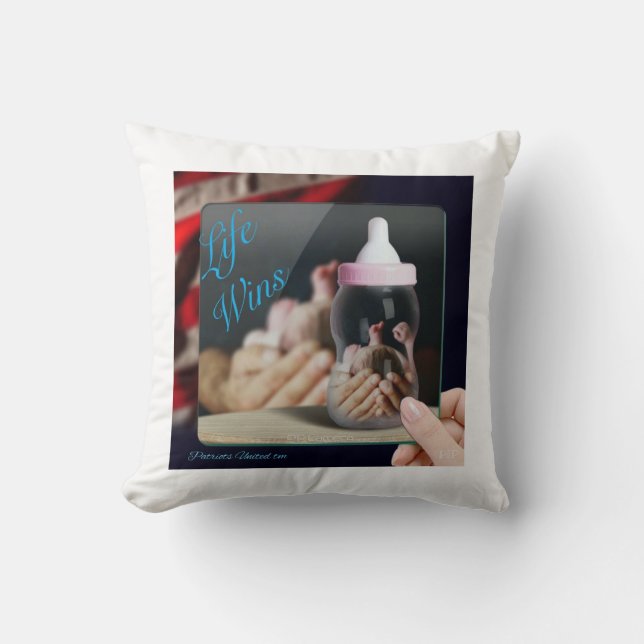 Life gewinnt Pillow Kissen (Vorderseite)