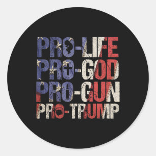 Life God Gun Trump Usa Wiederwahl Donald Trump 202 Runder Aufkleber