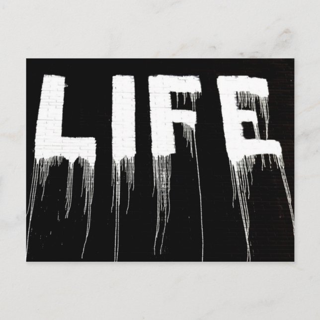 Life Graffiti-Tropfen Postkarte (Vorderseite)