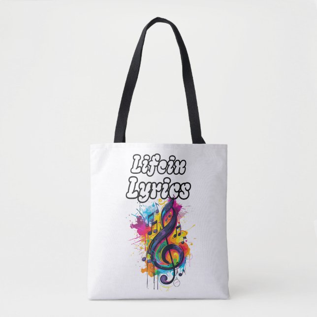 "Life in Lyrics" Farbnoten-Typografie-Design (Vorderseite)