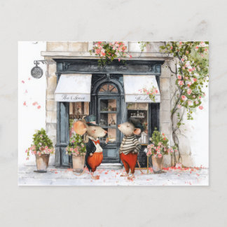 Life in Mice Town - Coffee Talks Postkarte