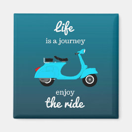 Life Inspiration Zitat Blue Ombre Magnet
