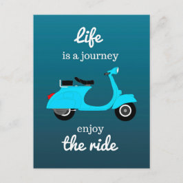 Life Inspiration Zitat Blue Ombre Postkarte