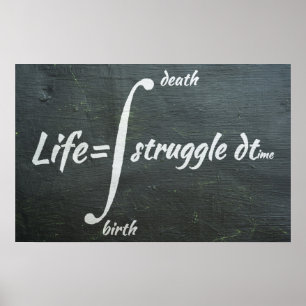 Life Integral - Math Poster
