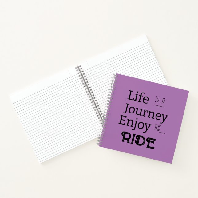 "Life is a Journey Enjoy the Ride" Phrase  Notizbuch (Innenseite)