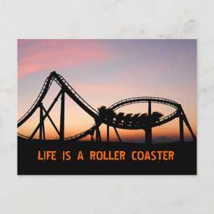 Life Is A Roller Coaster  Postkarte
