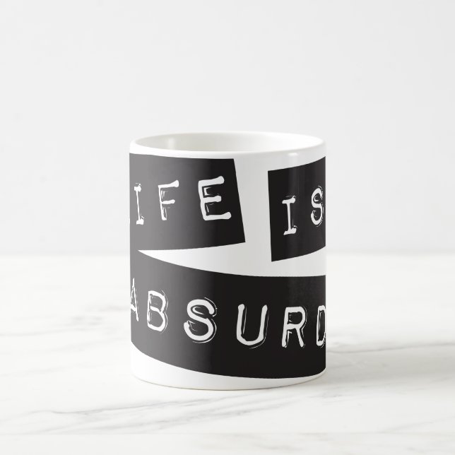 Life is Absurd (Black Tape) Kaffeetasse (Mittel)