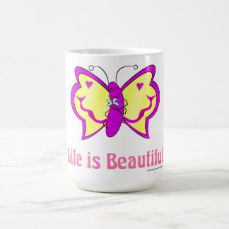 Life Is Beautiful Butterfly Kaffeetasse
