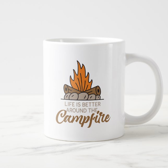 Life is Better Around the Campfire Jumbo-Tasse (Rechts)