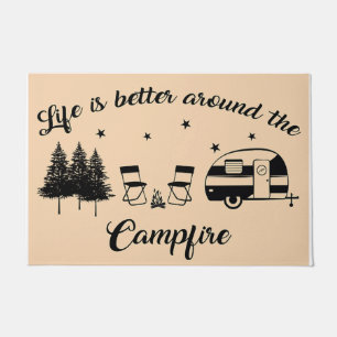 Life Is Better Around The Campsite Fußmatte