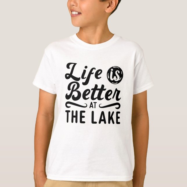 Life Is Better At The Lake Wakeboarding Wakeboard T-Shirt (Vorderseite)