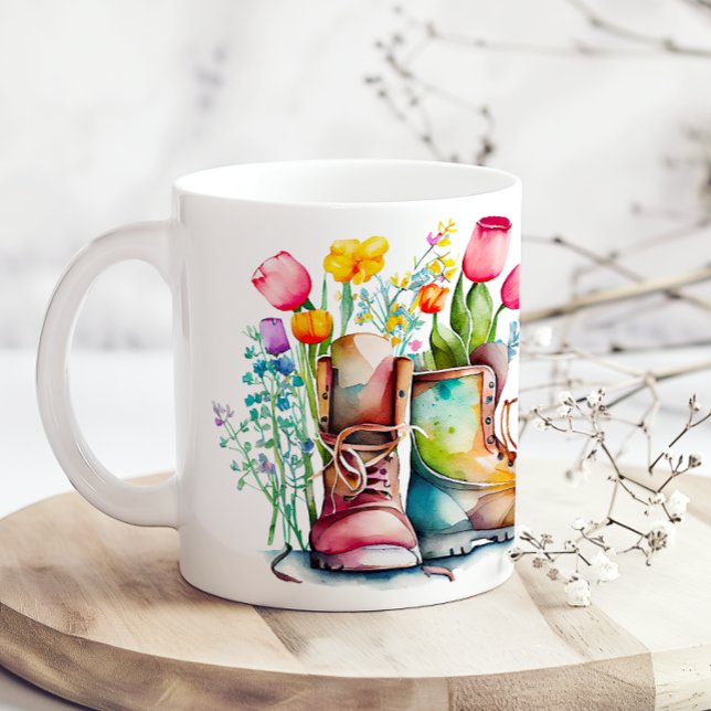 Life Is Better In The Garden Floral Boots Kaffeetasse (Von Creator hochgeladen)