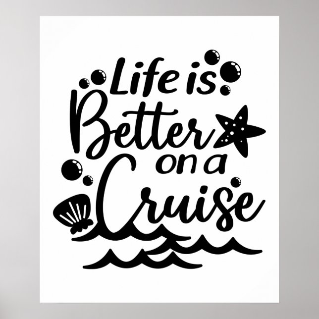 Life Is Better On Cruise Cruising Family Vacation Poster (Vorne)