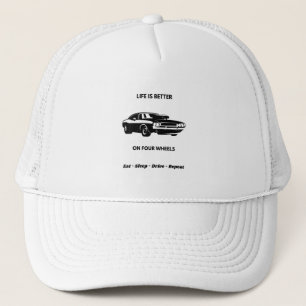 Life Is Better On Four Wheels Cap Truckerkappe