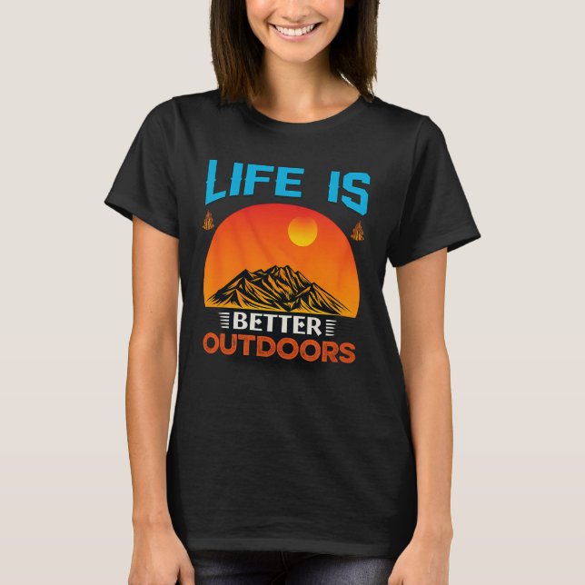 Life Is Better Outdoors retro T-Shirt (Vorderseite)