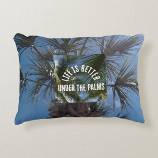“Life Is Better Under the Palms” Throw Pillow  Dekokissen