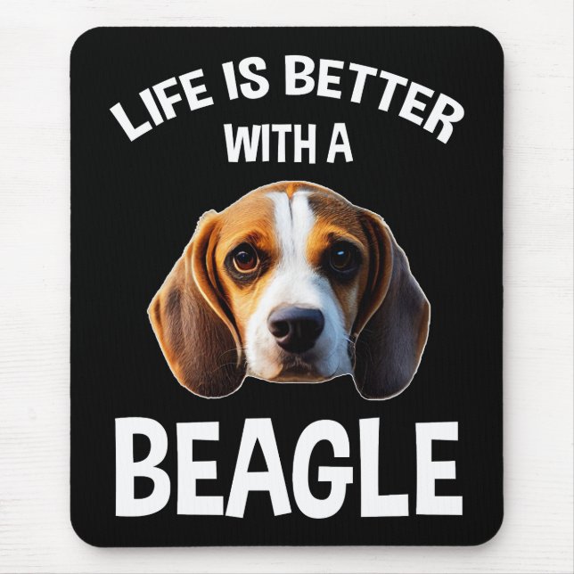 Life Is Better With A Beagle Mousepad (Vorne)