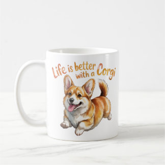 Life Is Better With A Corgi Funny Coffee Mug Corgi Kaffeetasse