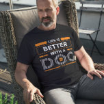 Life is better with a dog modern gray and white<br><div class="desc">White and orange modern typography design- life is better with a dog—cute design for dog lovers.</div>