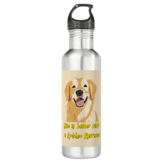 Life Is Better With a Golden Retriever � Dog Lover Edelstahlflasche