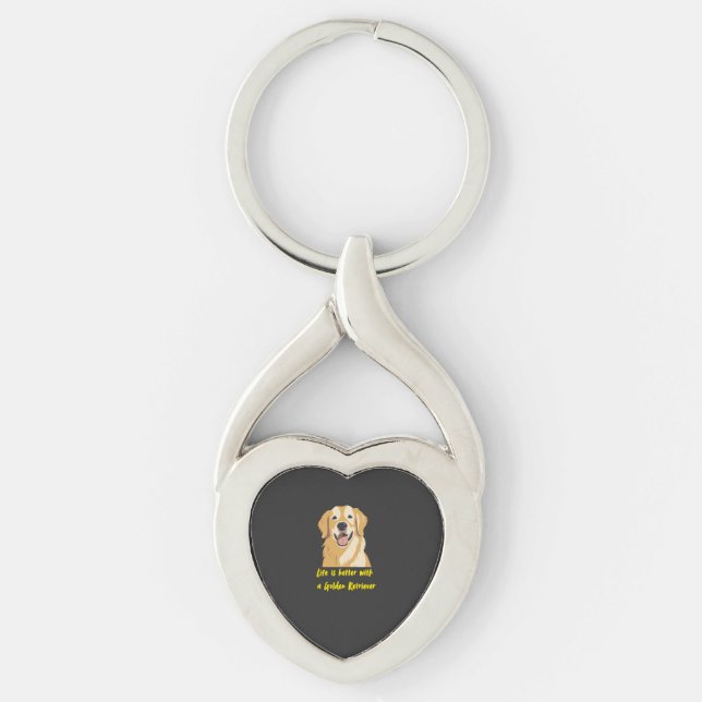 Life Is Better With a Golden Retriever � Dog Lover Schlüsselanhänger (Vorderseite)