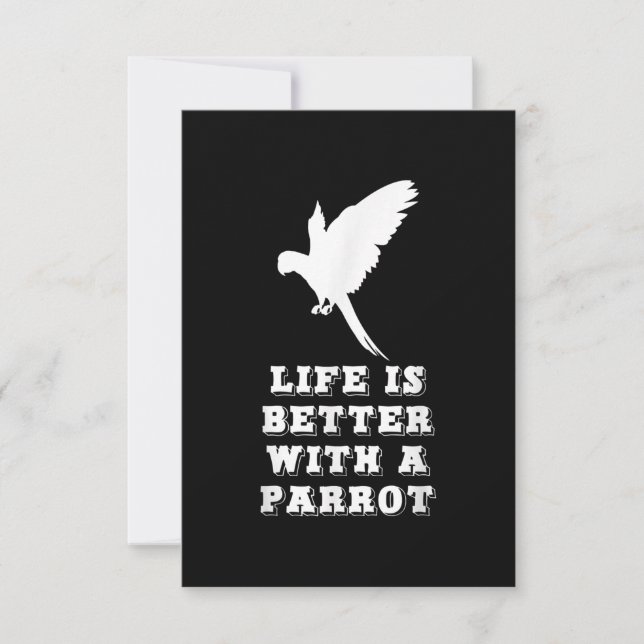 Life is Better With A Parrot Lover Gift Christmas Karte (Vorderseite)