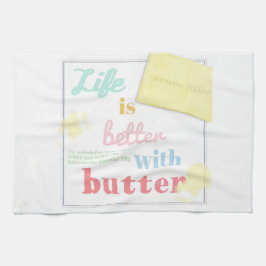 Life is better with butter - Buchcover Geschirrtuch