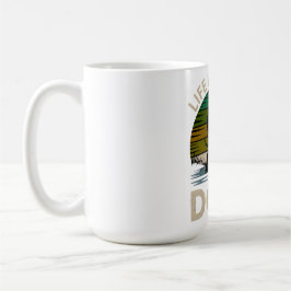 Life Is Better With Dogs Retro Sunset T-Shirt Kaffeetasse