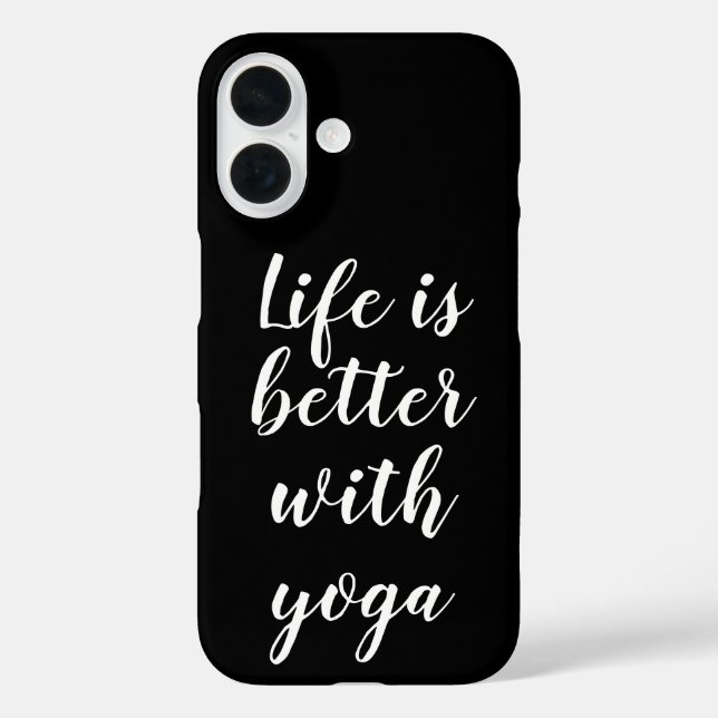 Life is better with yoga black Case-Mate iPhone hülle (Rückseite)