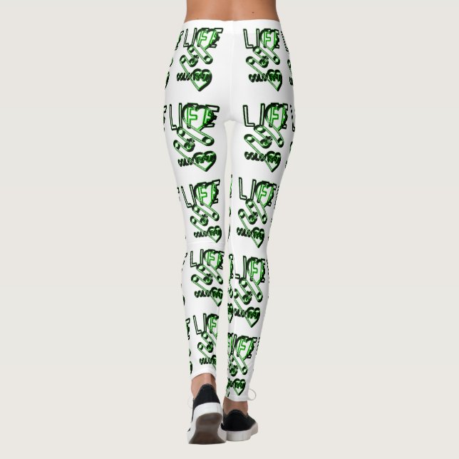 Life Is Colourful - Designerlogo Grün Leggings (Rückseite)