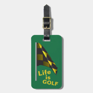 Life is Golf Flag Personalisiert Bag Tag Gepäckanhänger