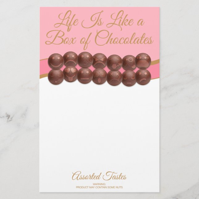 Life Is Like a Box of Chocolates Briefpapier (Vorderseite)