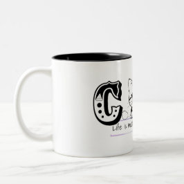 "Life Is Much Better With My Cat – Cute Cat Design Zweifarbige Tasse