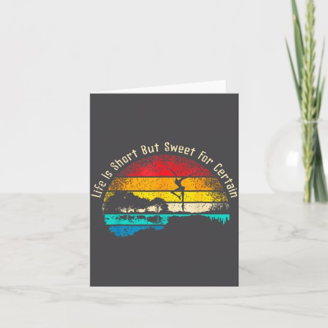 Life Is Short Guitar But Sweet For Certain  Karte (Vorderseite)