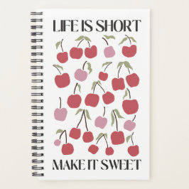 Life Is Short Make It Sweet Quote Boho Wildflower  Planer
