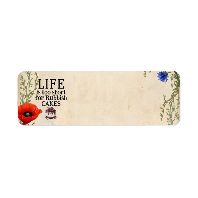 LIFE Is Too Short Return Address Label (Vorne)