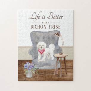 Life Is With A Bichon Frise Puzzle