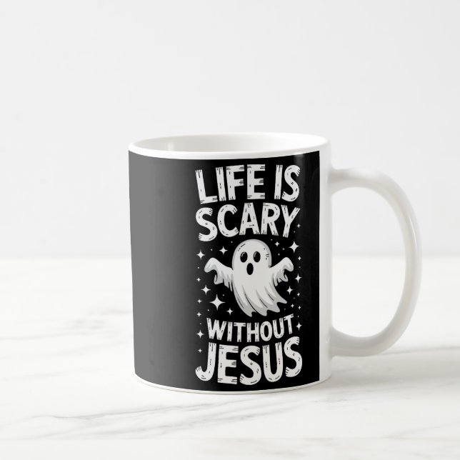 Life Is Y Without Jesus Shirt Christian Halloween  Kaffeetasse (Rechts)