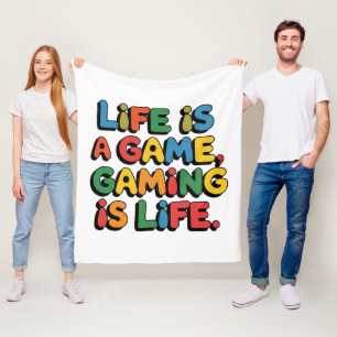 LiFE ist ein GAME GAMING ist LIFE Fleecedecke