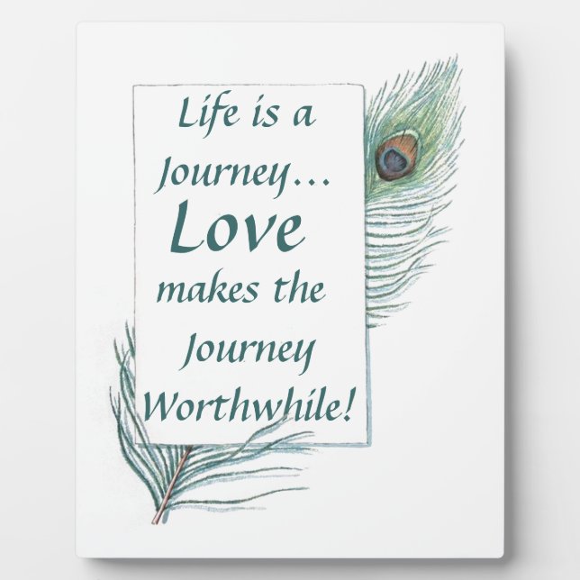 Life Journey Liebe Worthwhile Vintag Plaque Fotoplatte (Vorderseite)