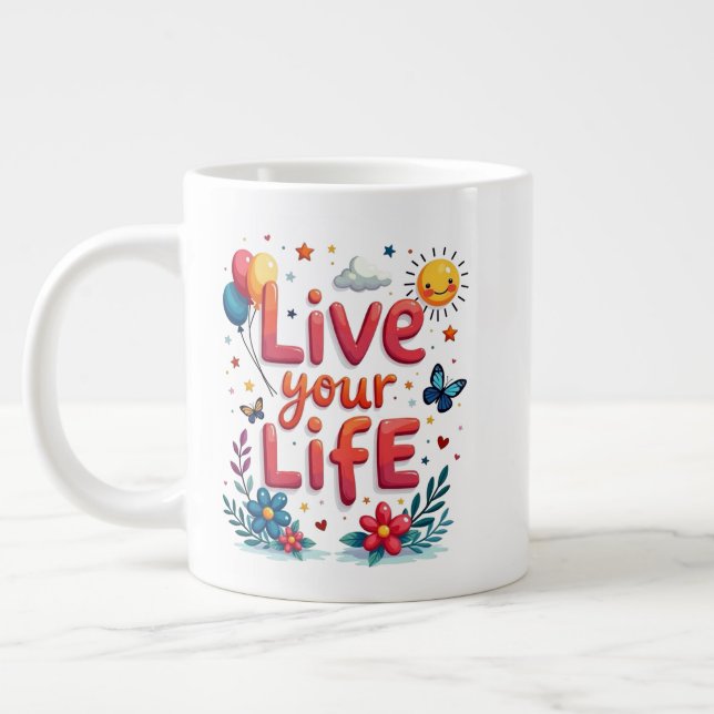Life Jumbo-Tasse (Links)