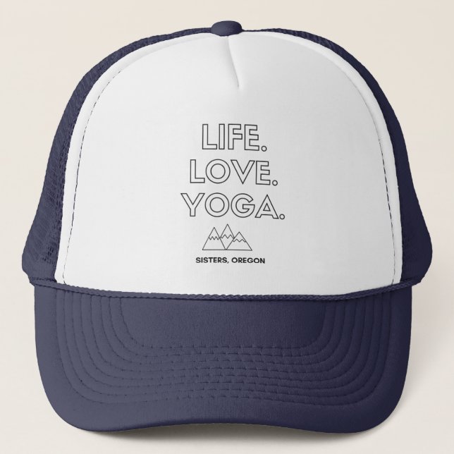 Life.Liebe.Yoga. Schwestern, oder LKW-Hut/Marine Truckerkappe (Vorderseite)
