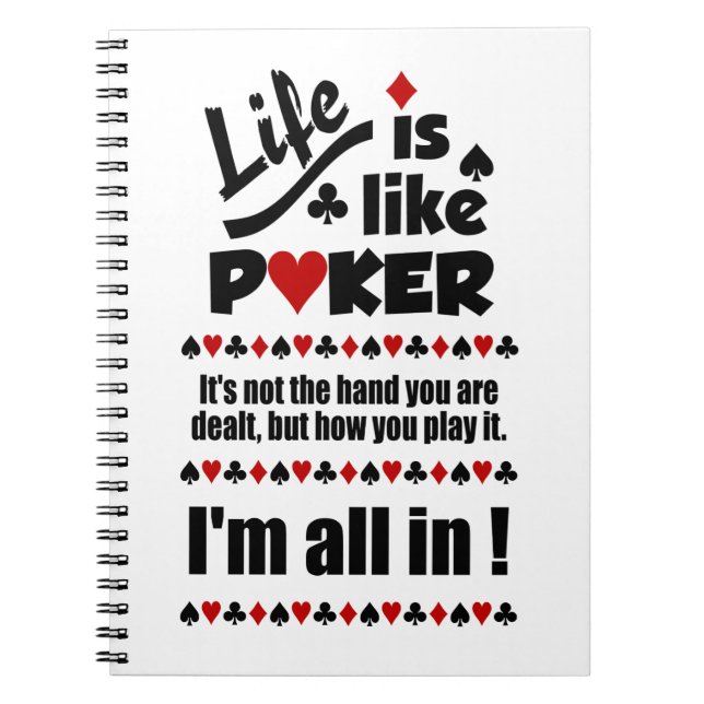 LIFE LIKE POKER CUSTOM Notebook Notizblock (Vorderseite)